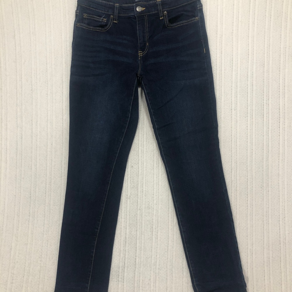 Gap Denim Womens 29 Regular Straight Leg Jeans Dark Wash Blue Mid Rise Indigo